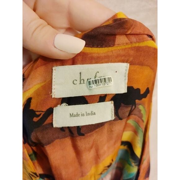 Anthropologie Chufy Oasis Desert Camel Oversized Boho Maxi Dress $550 Large - Picture 5 of 12